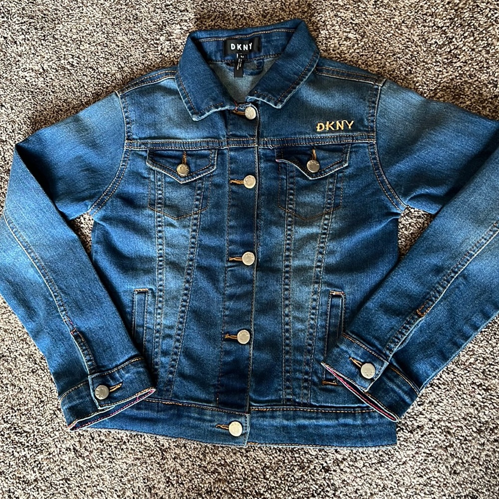 Dkny girls denim jacket size 6X